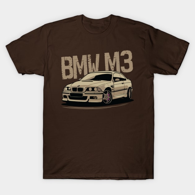 Bmw M3 E46 Drifting Vintage Car T-Shirt by Cruise Dresses